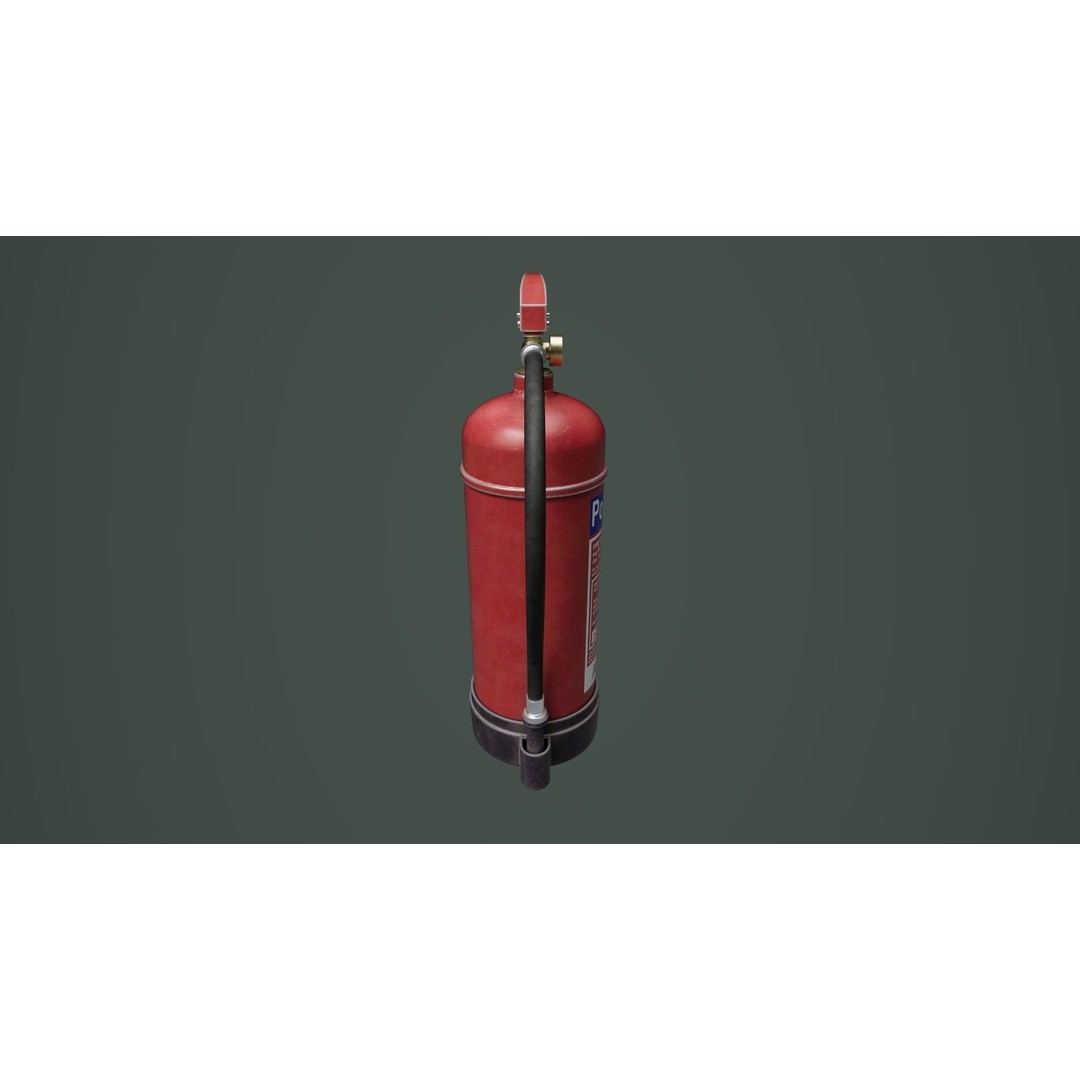 Fire Extinguisher 3D Model – Low Poly Game Ready Asset, FBX & OBJ - View 10