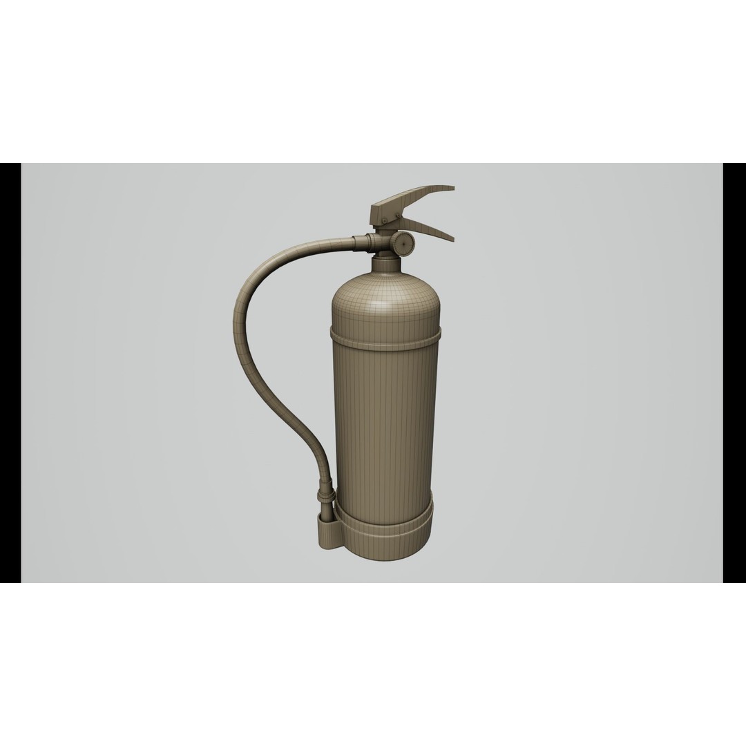 Fire Extinguisher 3D Model – Low Poly Game Ready Asset, FBX & OBJ - View 11