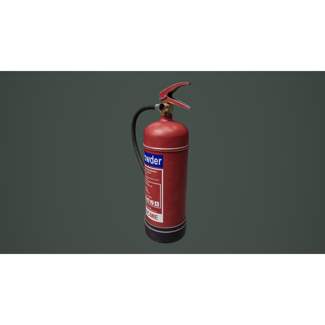 Fire Extinguisher 3D Model – Low Poly Game Ready Asset, FBX & OBJ - View 5