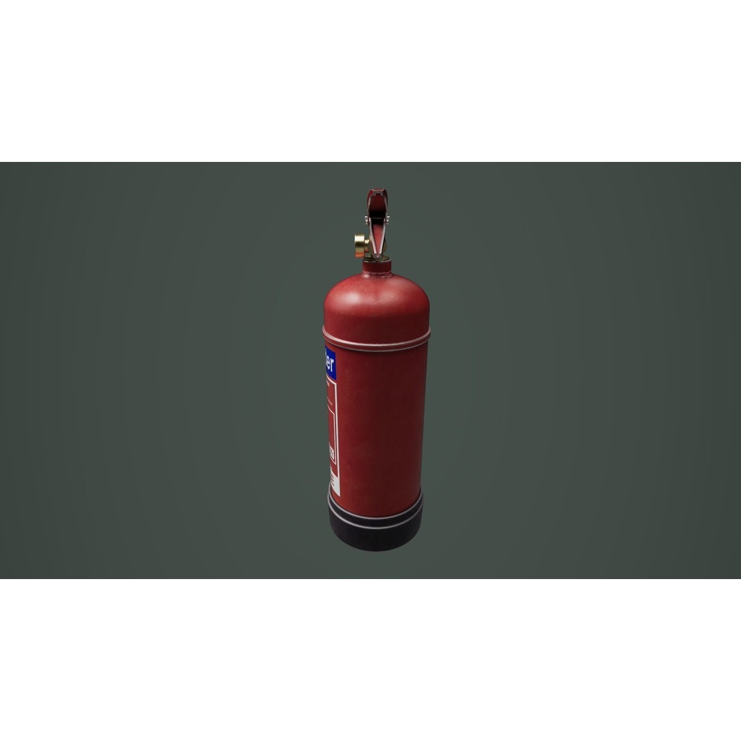 Fire Extinguisher 3D Model – Low Poly Game Ready Asset, FBX & OBJ - View 6