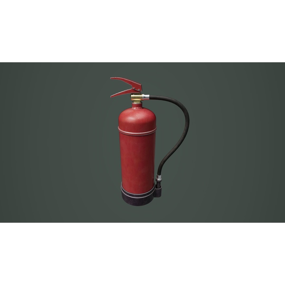 Fire Extinguisher 3D Model – Low Poly Game Ready Asset, FBX & OBJ - View 8