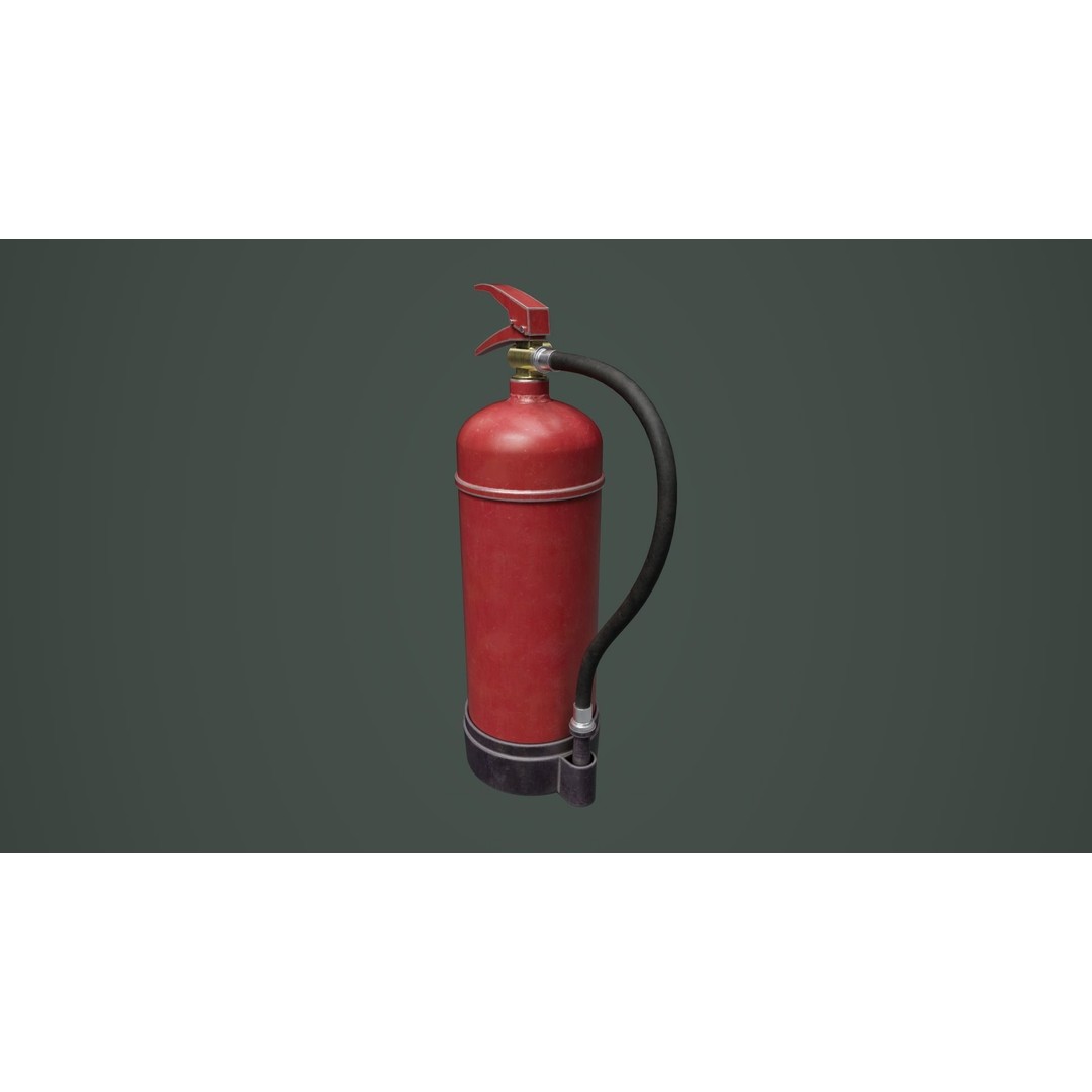 Fire Extinguisher 3D Model – Low Poly Game Ready Asset, FBX & OBJ - View 9