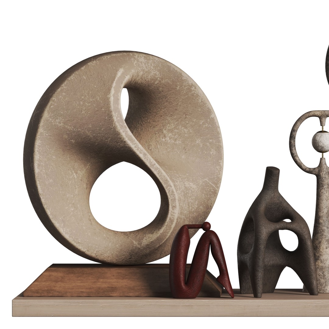Modern Decorative Statue Collection 3D Model – PBR Textures, FBX, OBJ - View 5