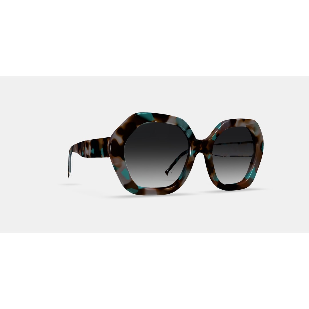 Estrada Sunglasses 3D Model – Prickly Pear Tortoise PBR Asset - View 10