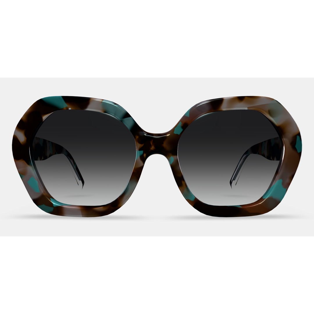 Estrada Sunglasses 3D Model – Prickly Pear Tortoise PBR Asset - View 12