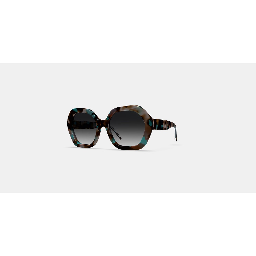 Estrada Sunglasses 3D Model – Prickly Pear Tortoise PBR Asset - View 13