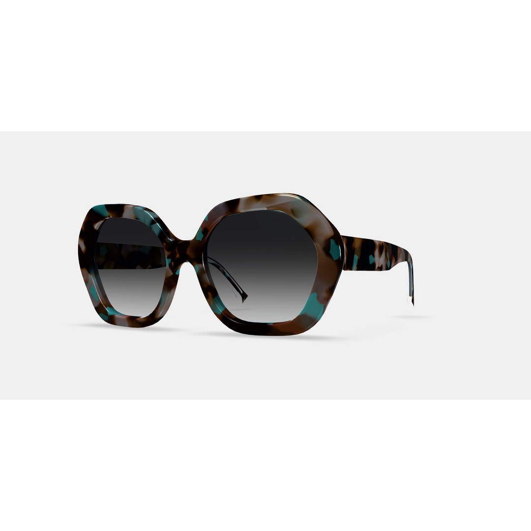 Estrada Sunglasses 3D Model – Prickly Pear Tortoise PBR Asset - View 14