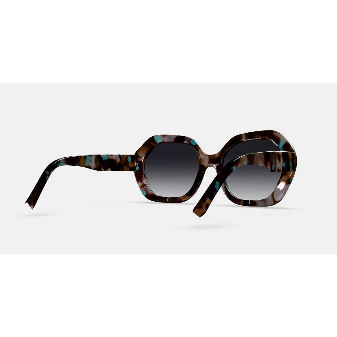 Estrada Sunglasses 3D Model – Prickly Pear Tortoise PBR Asset - View 7