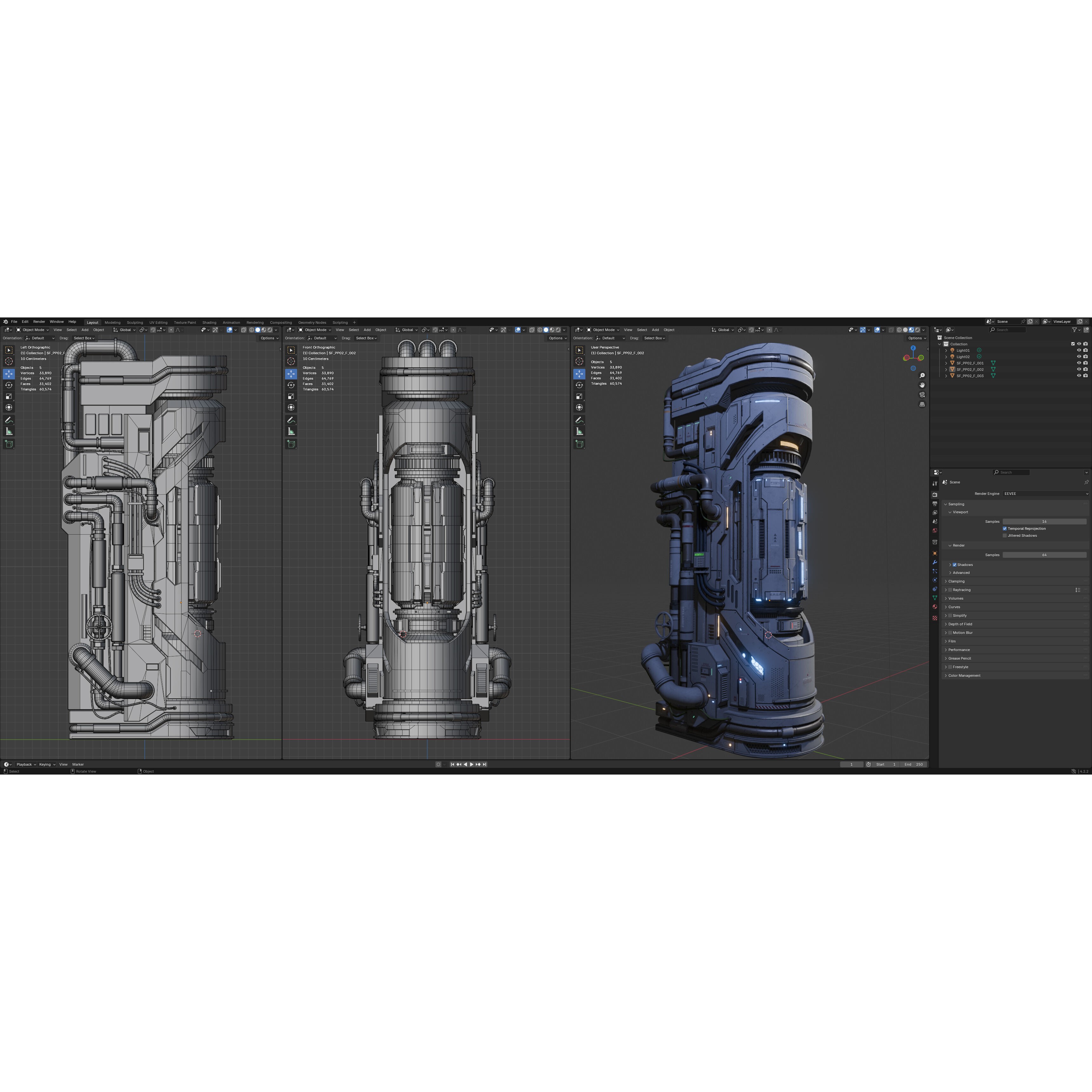 Sci-Fi Parts Kit Pack Vol 02 - Low-Poly Game-Ready 3D Model - View 6