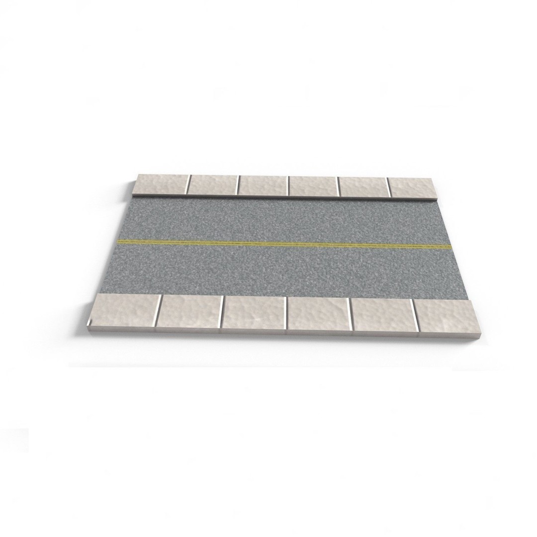 Road Pack 3D Model – Low Poly PBR Asset for Games, FBX, OBJ - View 11