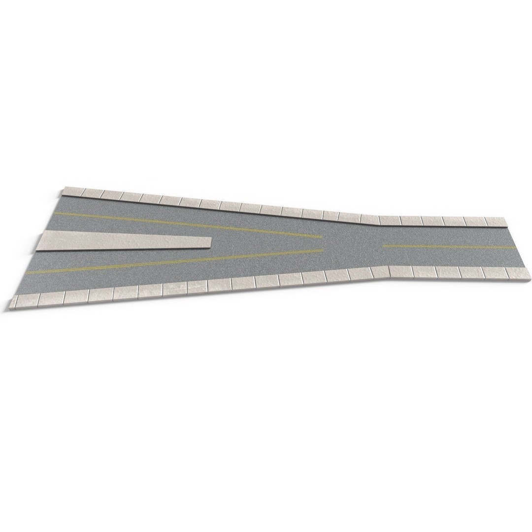 Road Pack 3D Model – Low Poly PBR Asset for Games, FBX, OBJ - View 25