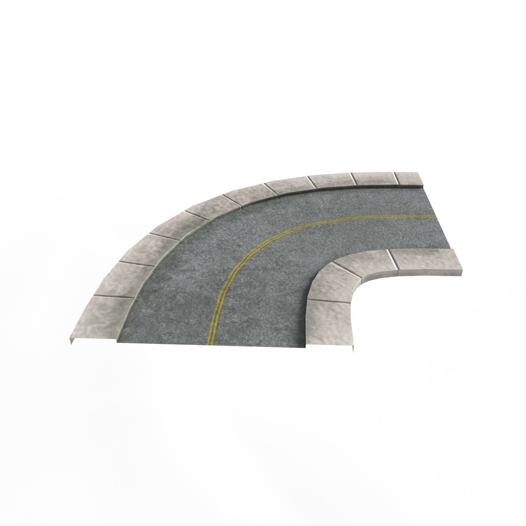 Road Pack 3D Model – Low Poly PBR Asset for Games, FBX, OBJ - View 26