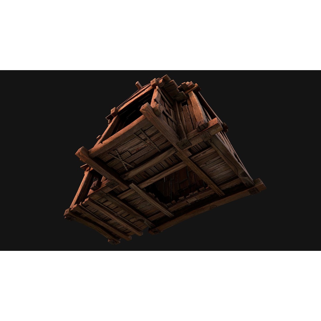 Medieval Wooden Mine 3D Model – Low Poly Game Asset, FBX, PBR - View 27