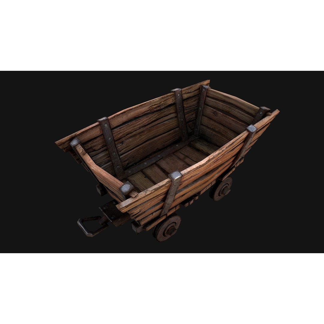 Medieval Wooden Mine 3D Model – Low Poly Game Asset, FBX, PBR - View 30