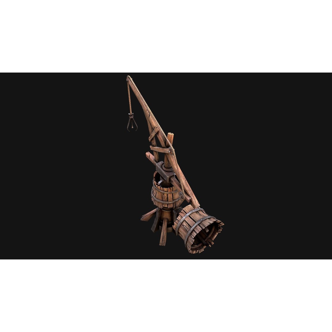 Medieval Wooden Mine 3D Model – Low Poly Game Asset, FBX, PBR - View 31