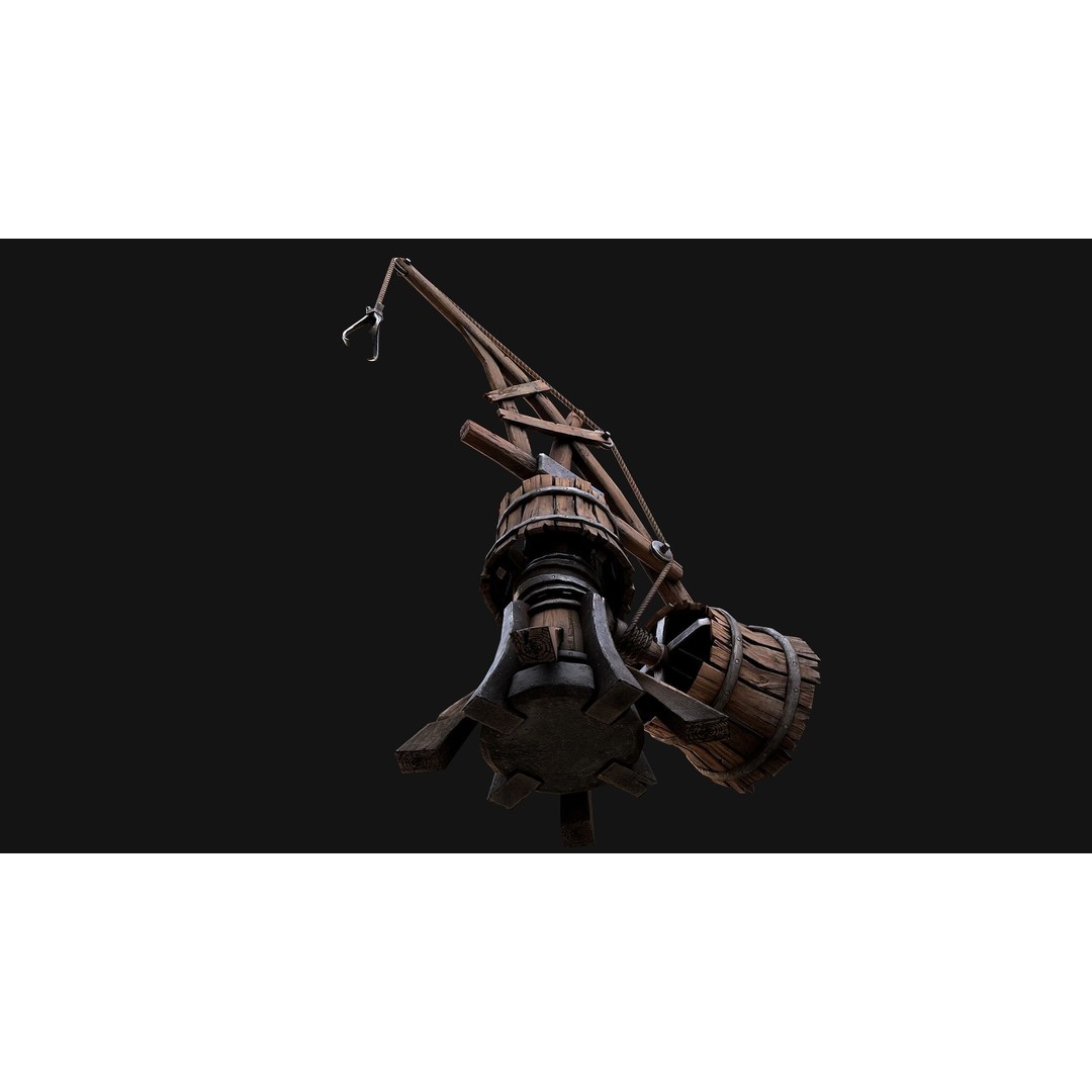 Medieval Wooden Mine 3D Model – Low Poly Game Asset, FBX, PBR - View 33