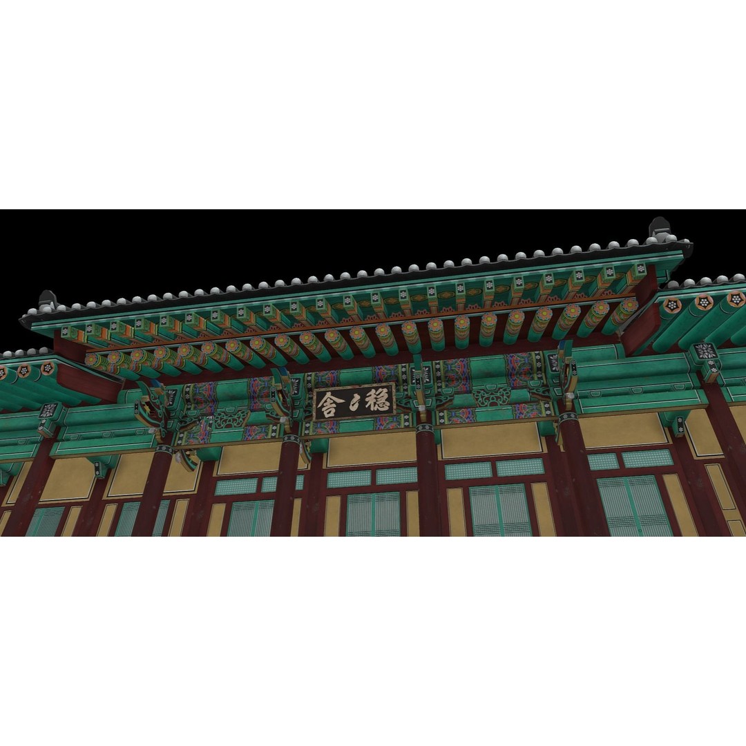Korean Traditional House 3D Model – Low Poly Architectural Asset, FBX