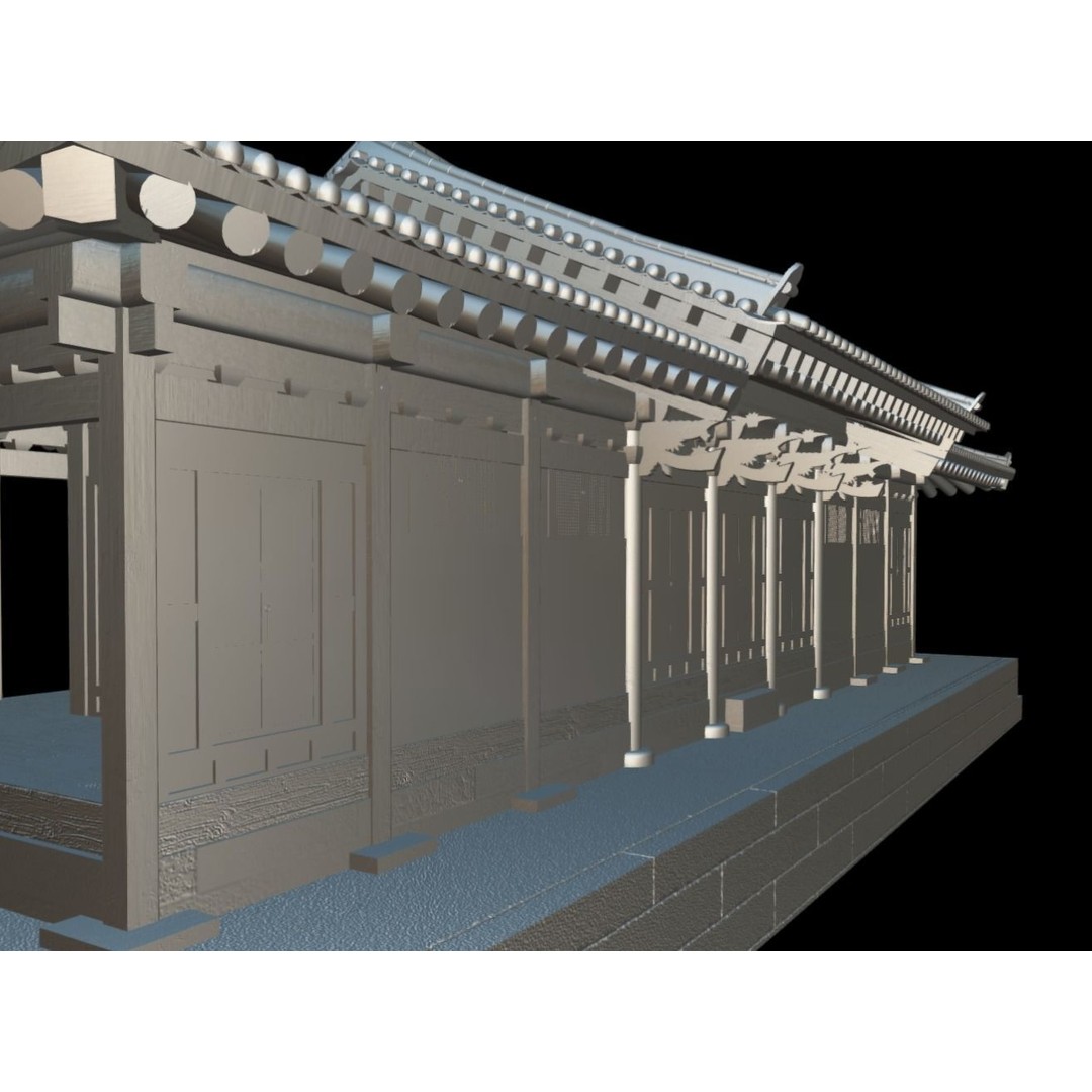 Korean Traditional House 3D Model – Low Poly Architectural Asset, FBX - View 16