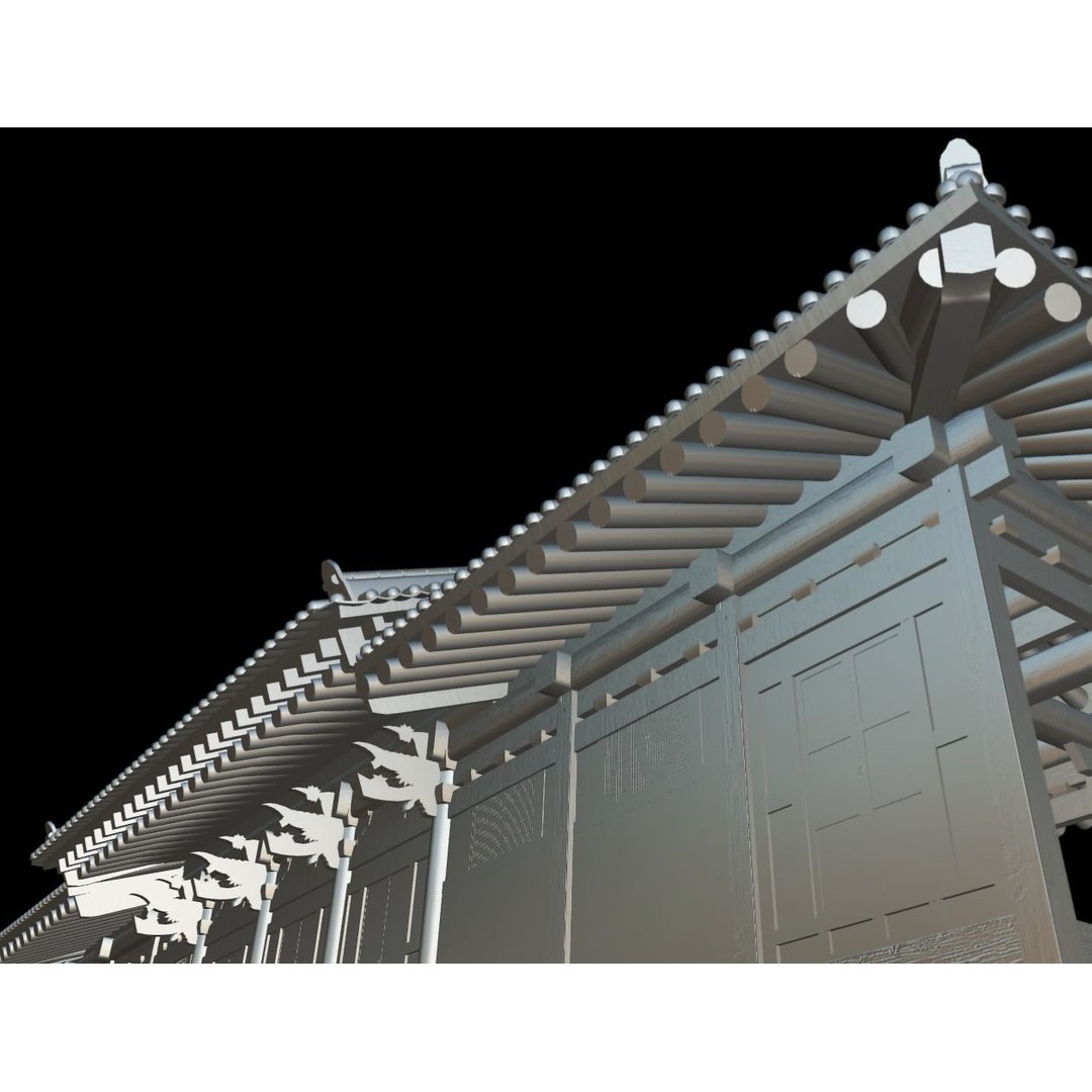 Korean Traditional House 3D Model – Low Poly Architectural Asset, FBX - View 17