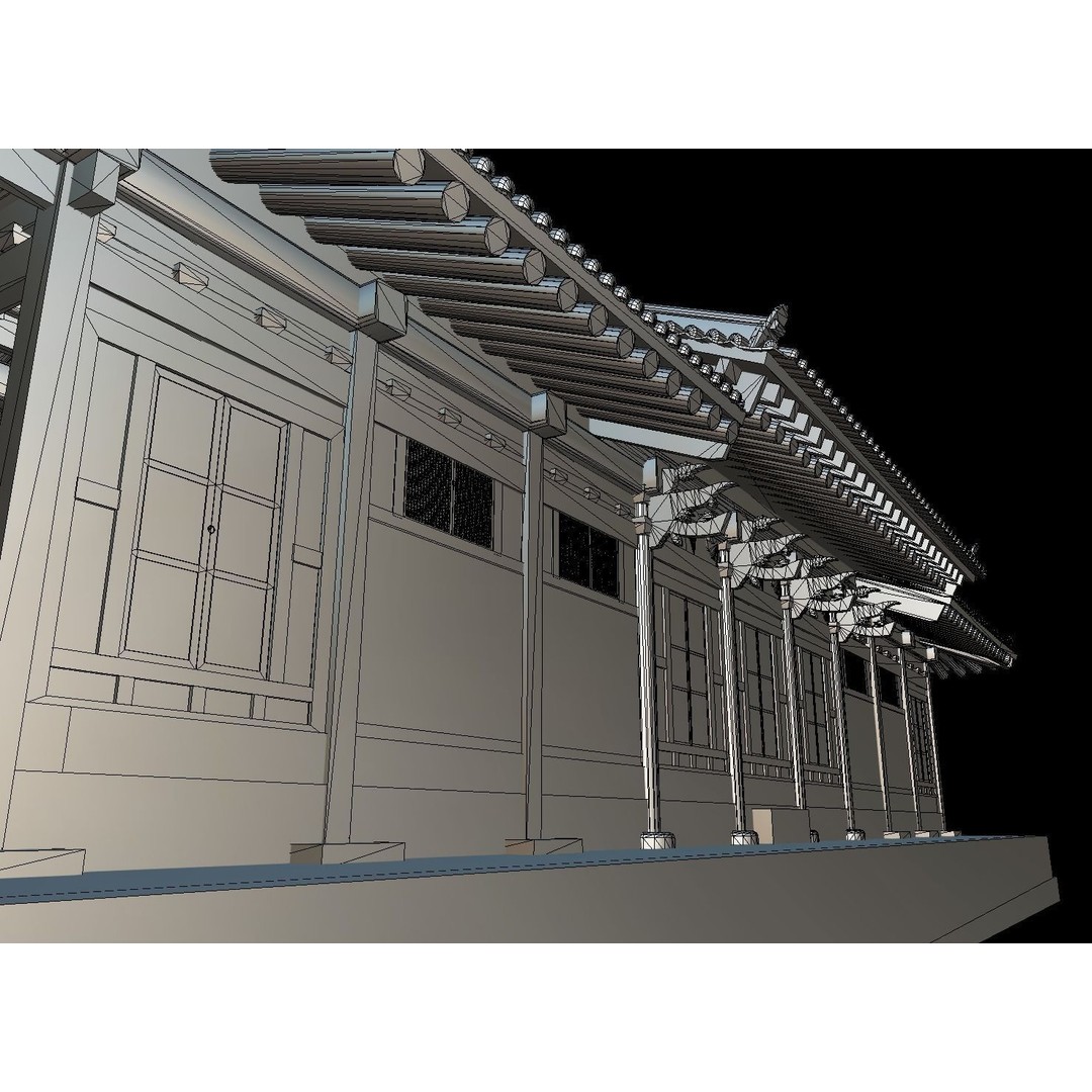 Korean Traditional House 3D Model – Low Poly Architectural Asset, FBX - View 21