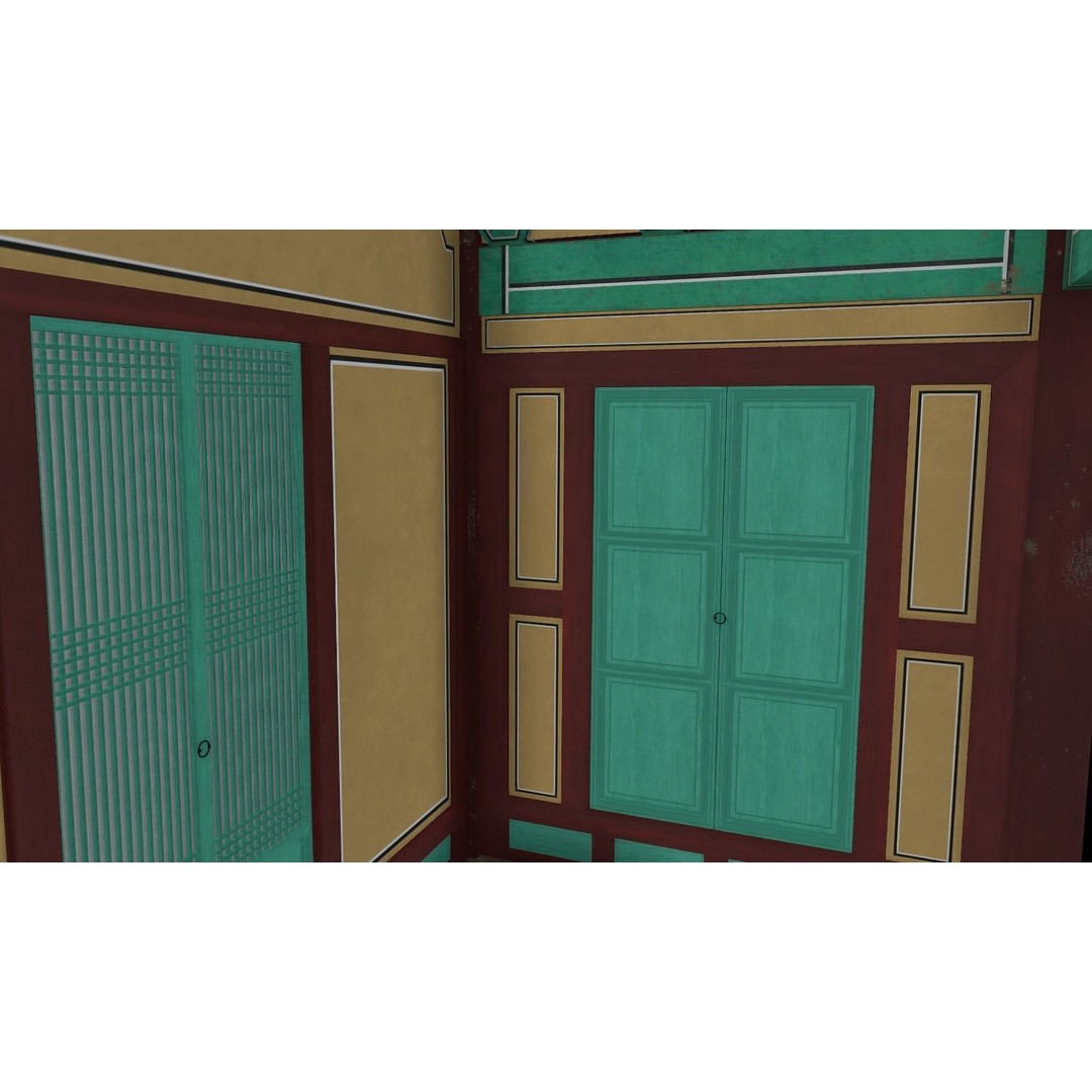 Korean Traditional House 3D Model – Low Poly Architectural Asset, FBX - View 27