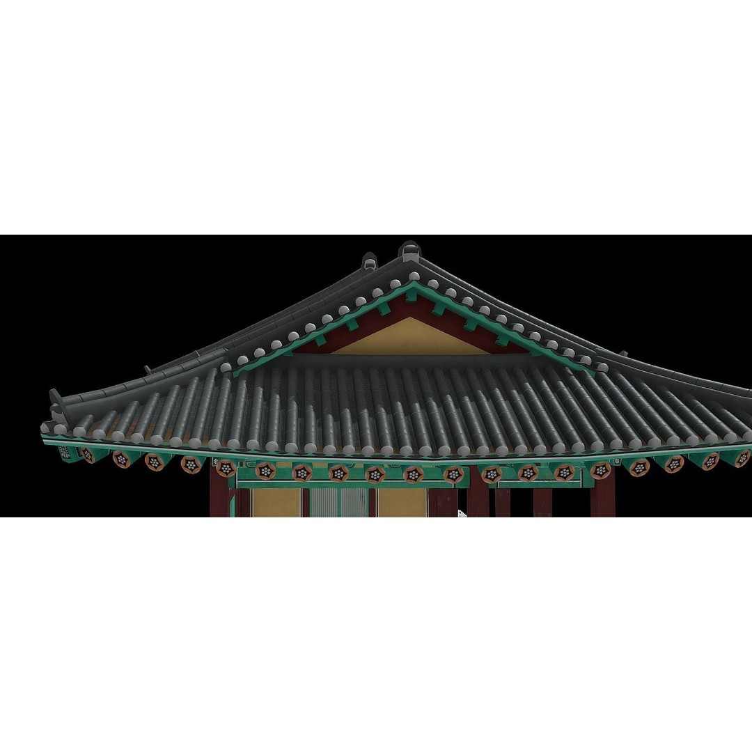 Korean Traditional House 3D Model – Low Poly Architectural Asset, FBX - View 4