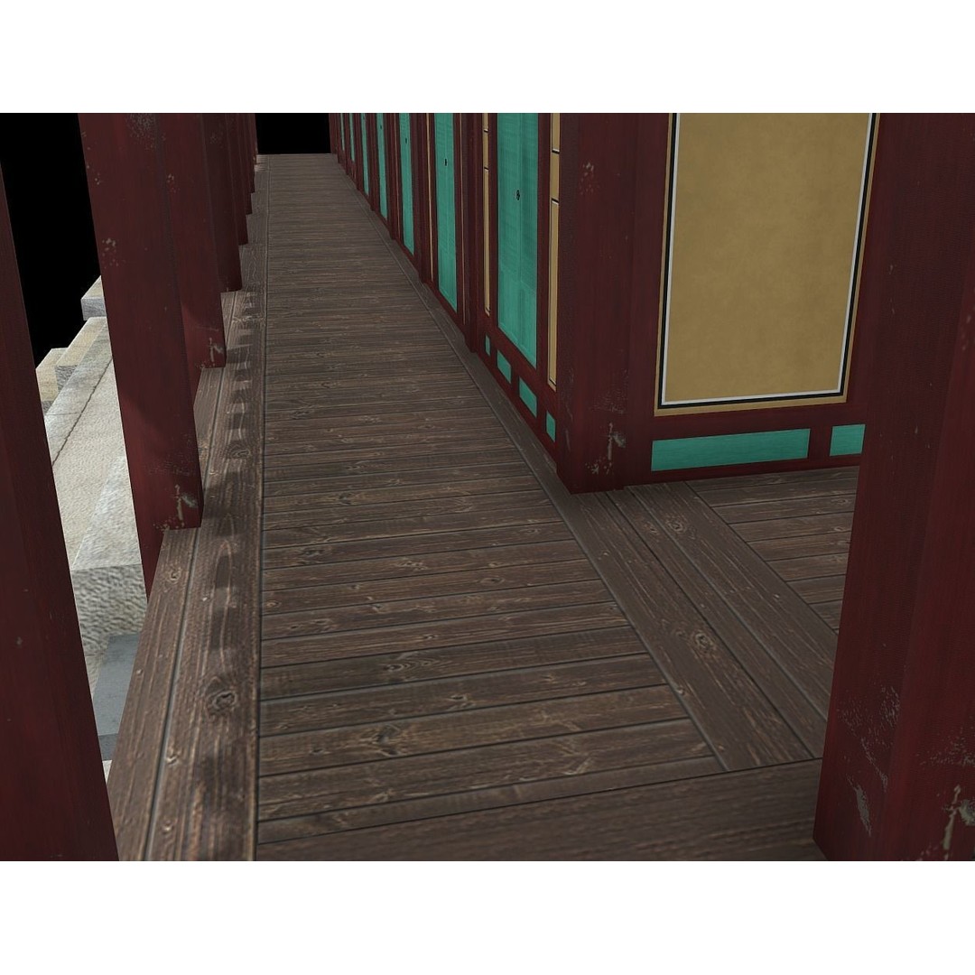 Korean Traditional House 3D Model – Low Poly Architectural Asset, FBX - View 8