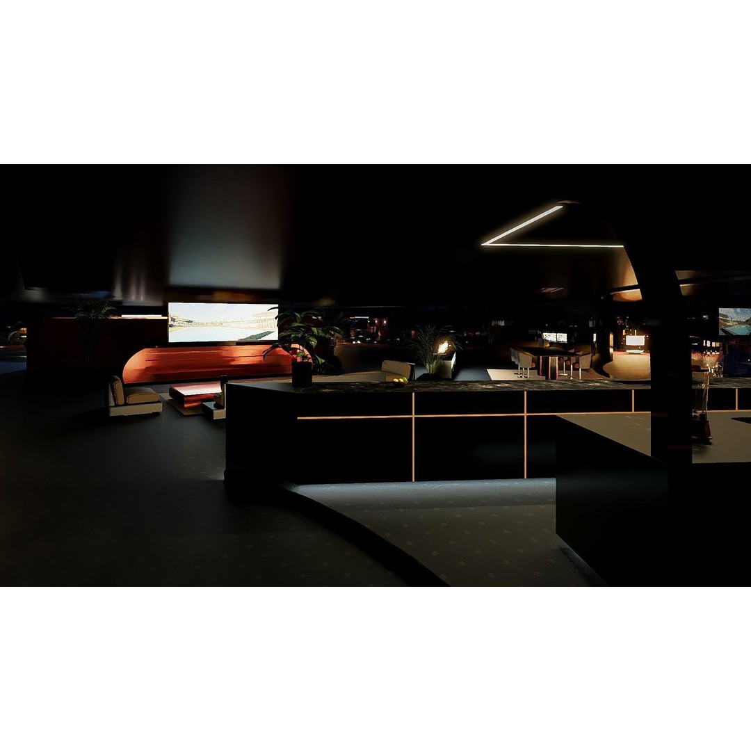 Futuristic House 3D Model – Modern Black & Wood Design, FBX, OBJ - View 14