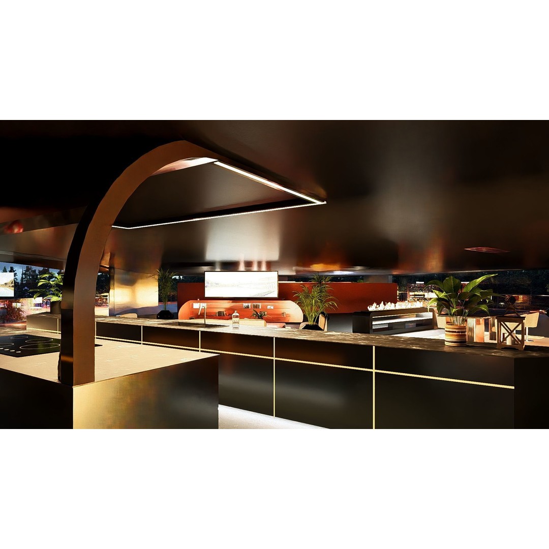 Futuristic House 3D Model – Modern Black & Wood Design, FBX, OBJ - View 15