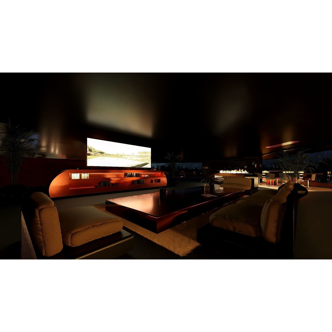 Futuristic House 3D Model – Modern Black & Wood Design, FBX, OBJ - View 18