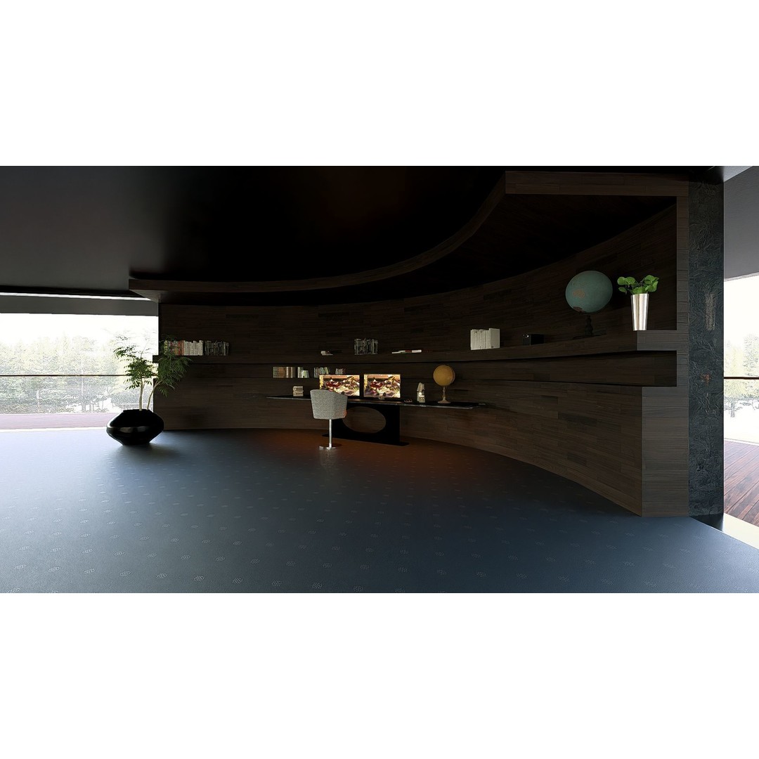 Futuristic House 3D Model – Modern Black & Wood Design, FBX, OBJ - View 20