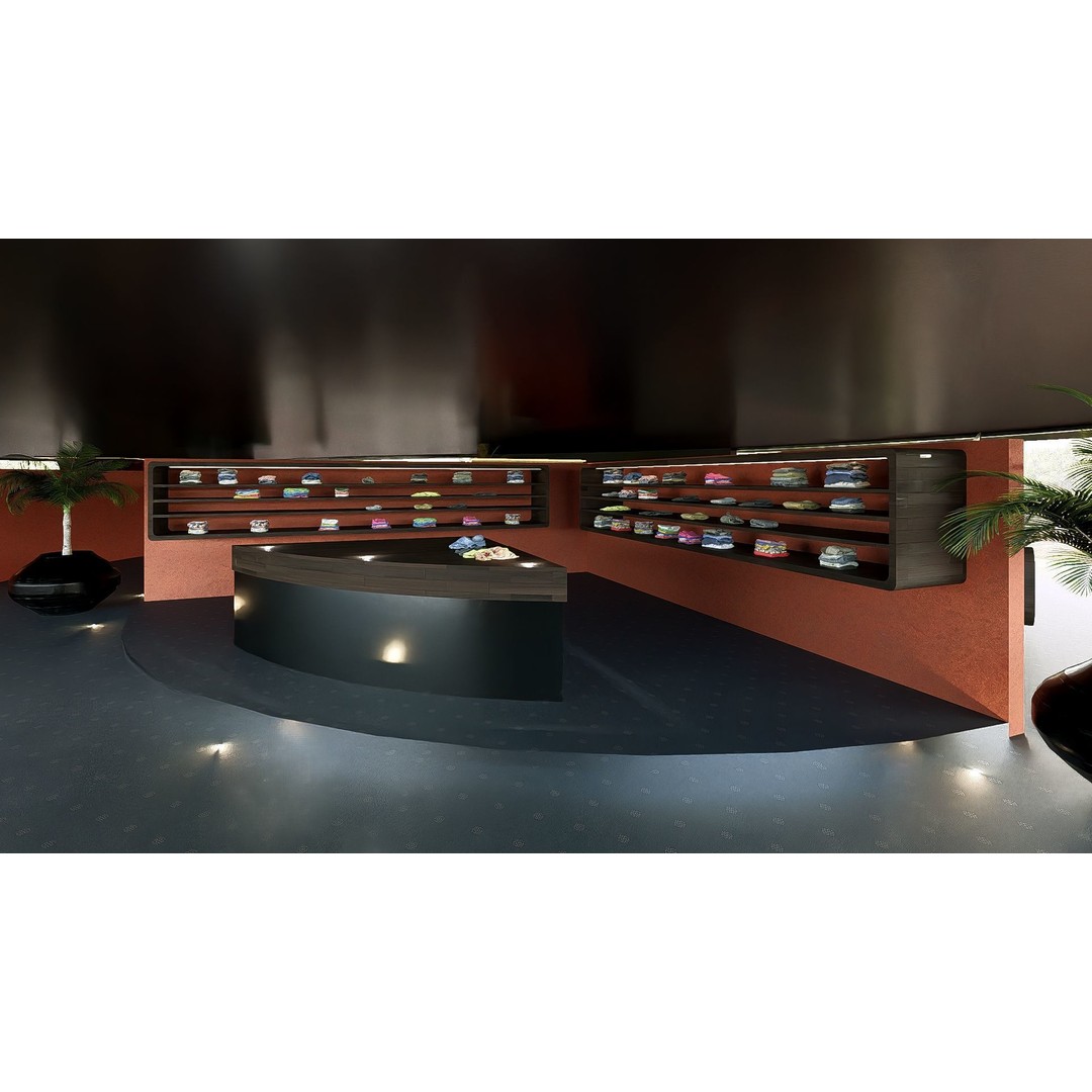 Futuristic House 3D Model – Modern Black & Wood Design, FBX, OBJ - View 23