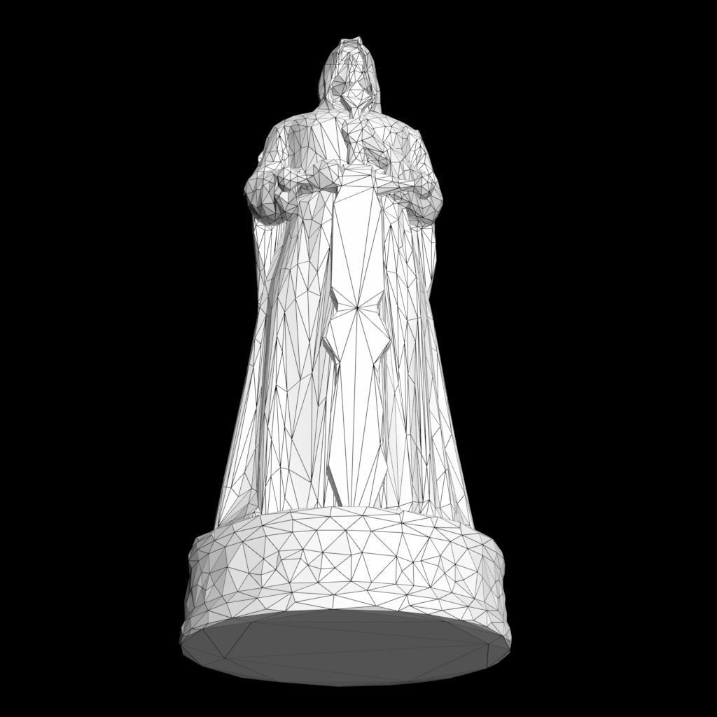 Warrior Statue 3D Model – Low Poly PBR Game Asset, FBX & OBJ