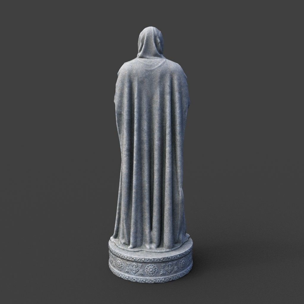 Warrior Statue 3D Model – Low Poly PBR Game Asset, FBX & OBJ - View 11