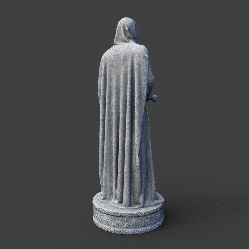 Warrior Statue 3D Model – Low Poly PBR Game Asset, FBX & OBJ - View 12