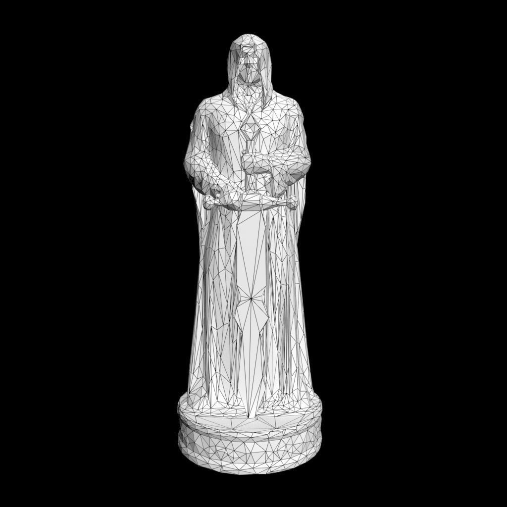 Warrior Statue 3D Model – Low Poly PBR Game Asset, FBX & OBJ - View 20