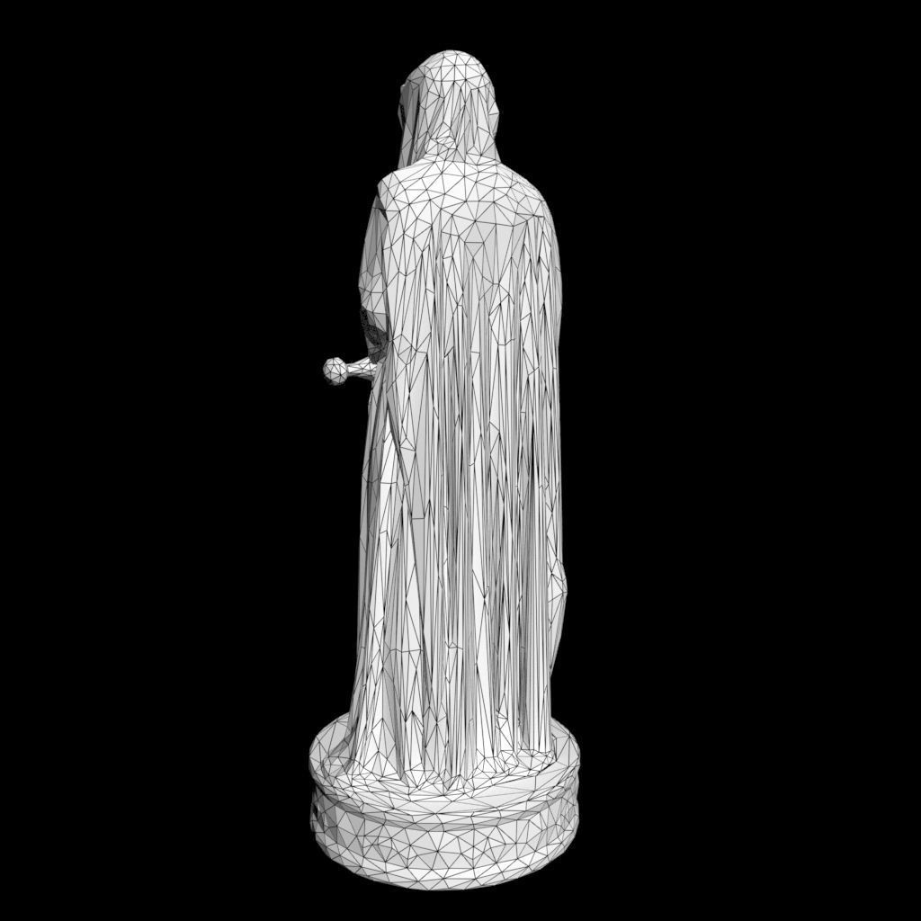 Warrior Statue 3D Model – Low Poly PBR Game Asset, FBX & OBJ - View 23
