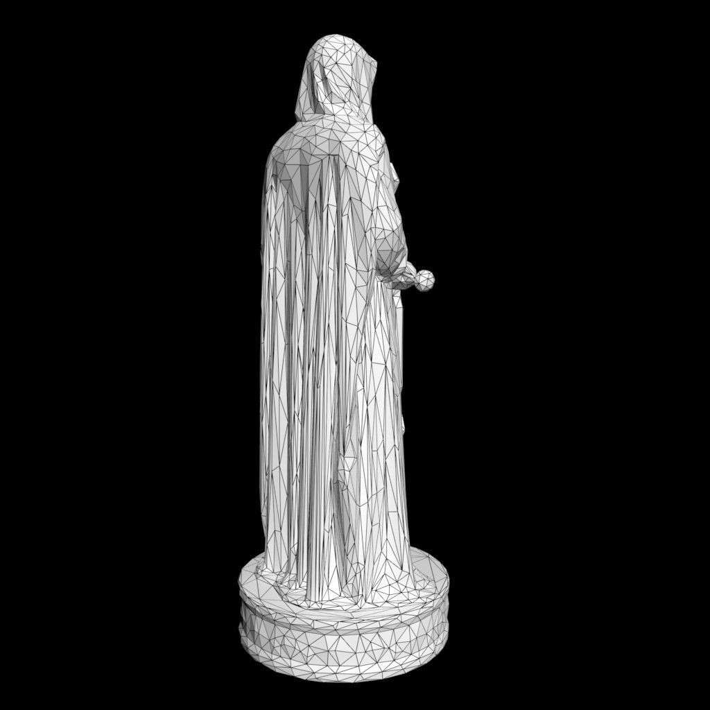 Warrior Statue 3D Model – Low Poly PBR Game Asset, FBX & OBJ - View 25