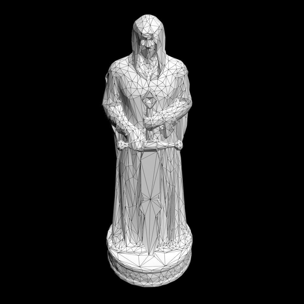 Warrior Statue 3D Model – Low Poly PBR Game Asset, FBX & OBJ - View 28