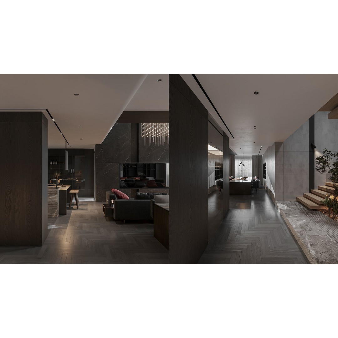 Living Kitchen 3D Model – Interior Design Collection, FBX - View 10