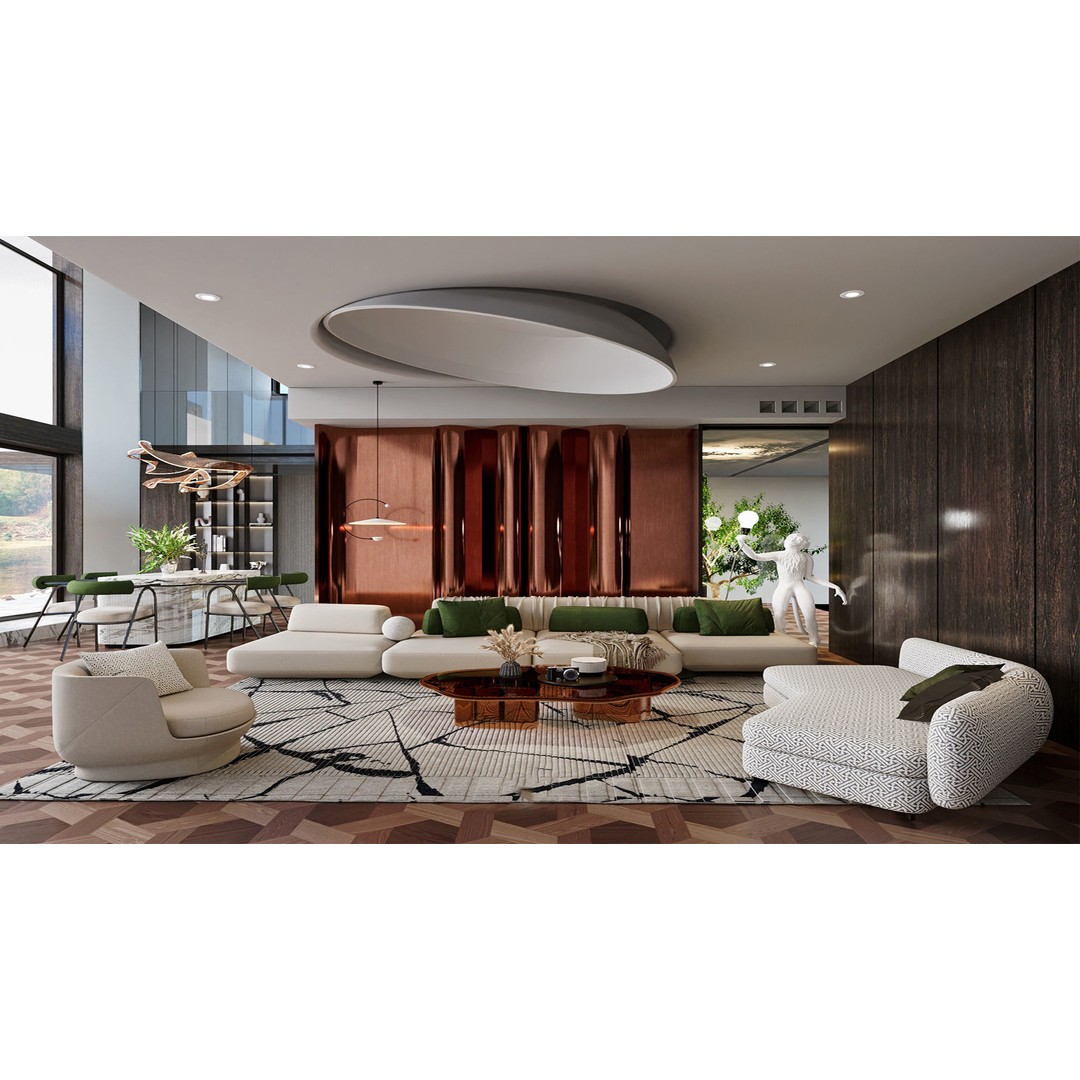 Living Kitchen 3D Model – Interior Design Collection, FBX - View 12