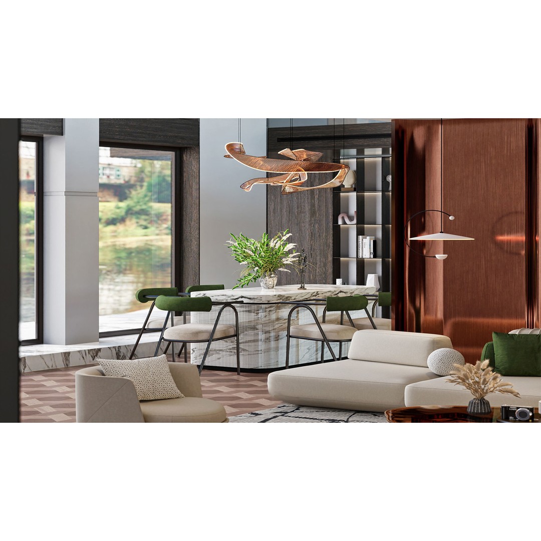 Living Kitchen 3D Model – Interior Design Collection, FBX - View 13