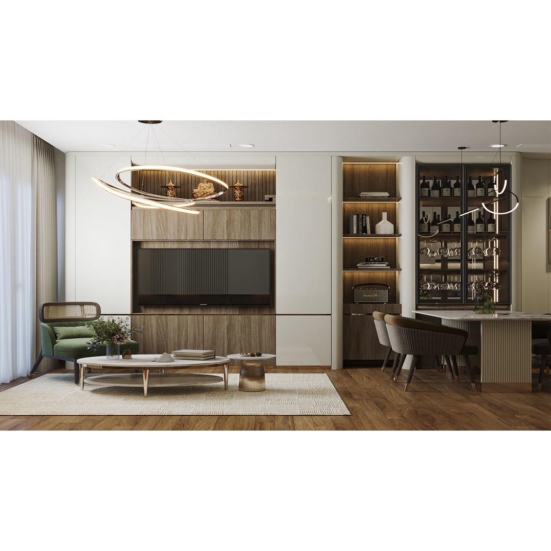 Living Kitchen 3D Model – Interior Design Collection, FBX - View 16
