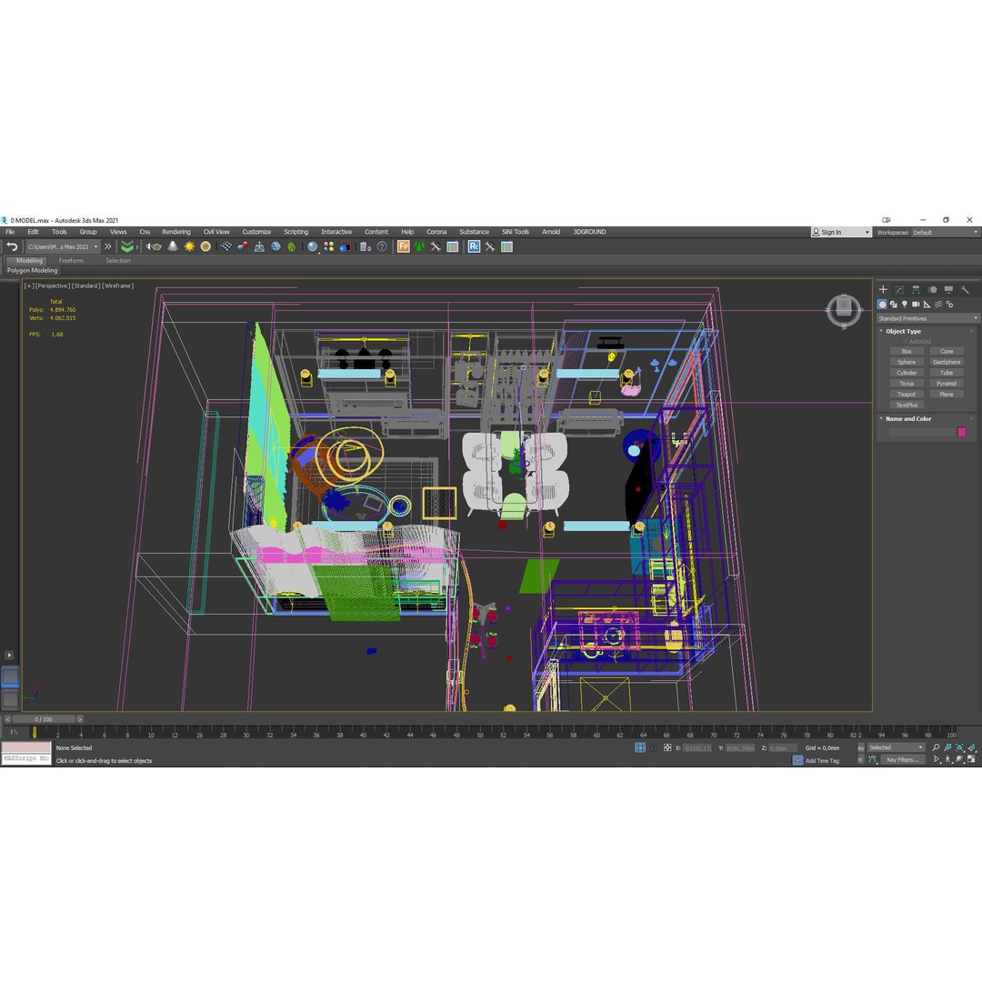 Living Kitchen 3D Model – Interior Design Collection, FBX - View 17