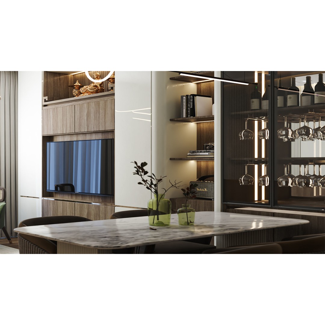 Living Kitchen 3D Model – Interior Design Collection, FBX - View 19