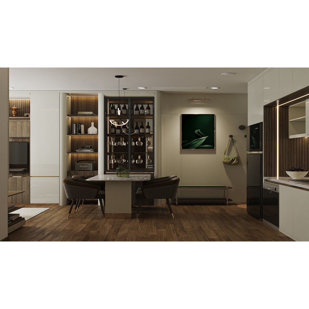 Living Kitchen 3D Model – Interior Design Collection, FBX - View 21