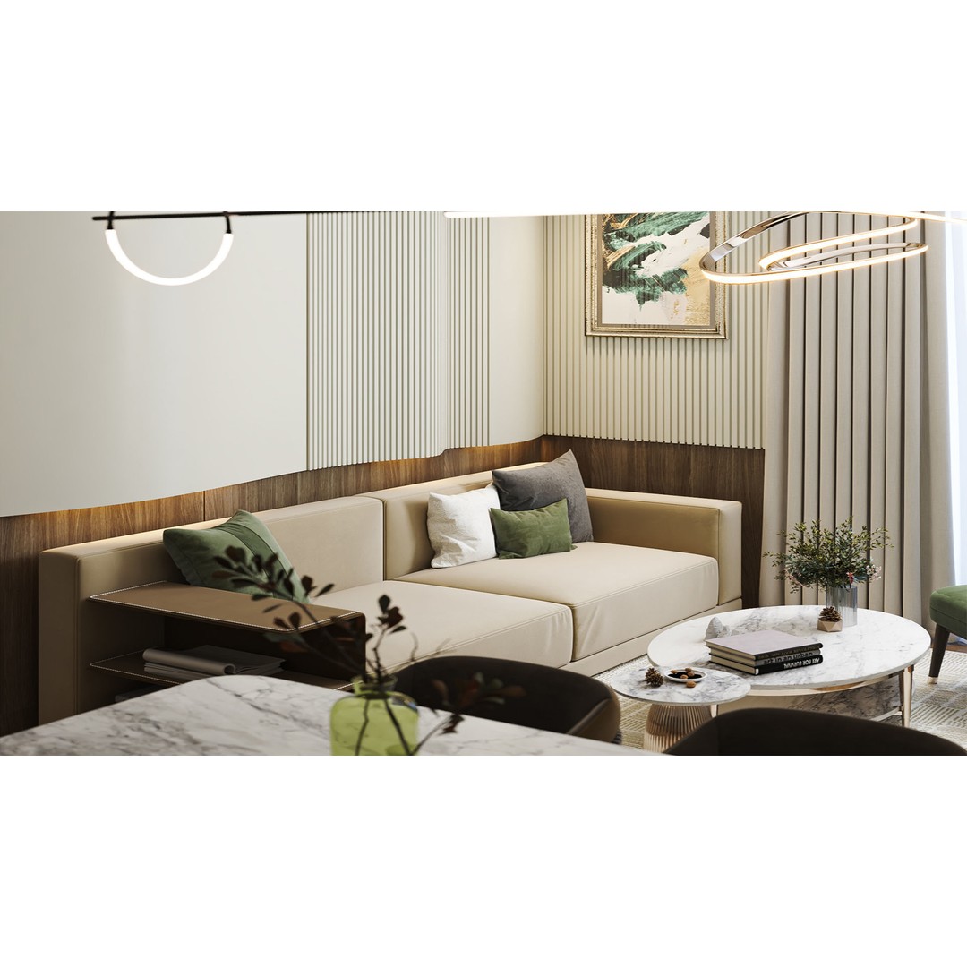 Living Kitchen 3D Model – Interior Design Collection, FBX - View 24