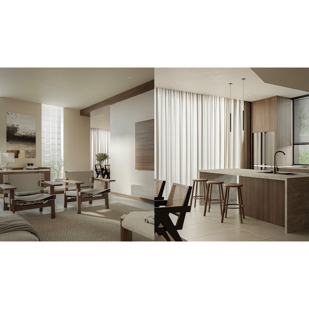 Living Kitchen 3D Model – Interior Design Collection, FBX - View 6