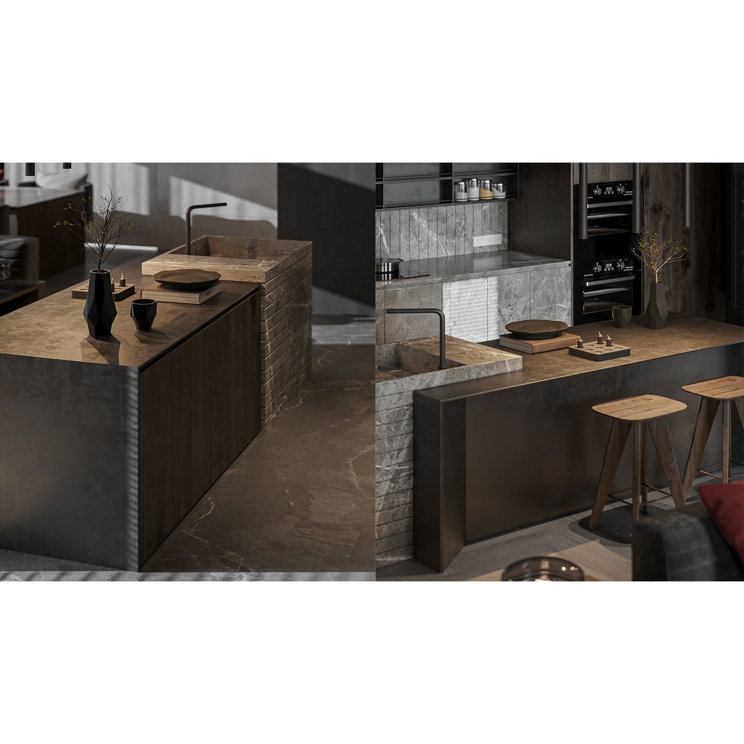 Living Kitchen 3D Model – Interior Design Collection, FBX - View 9