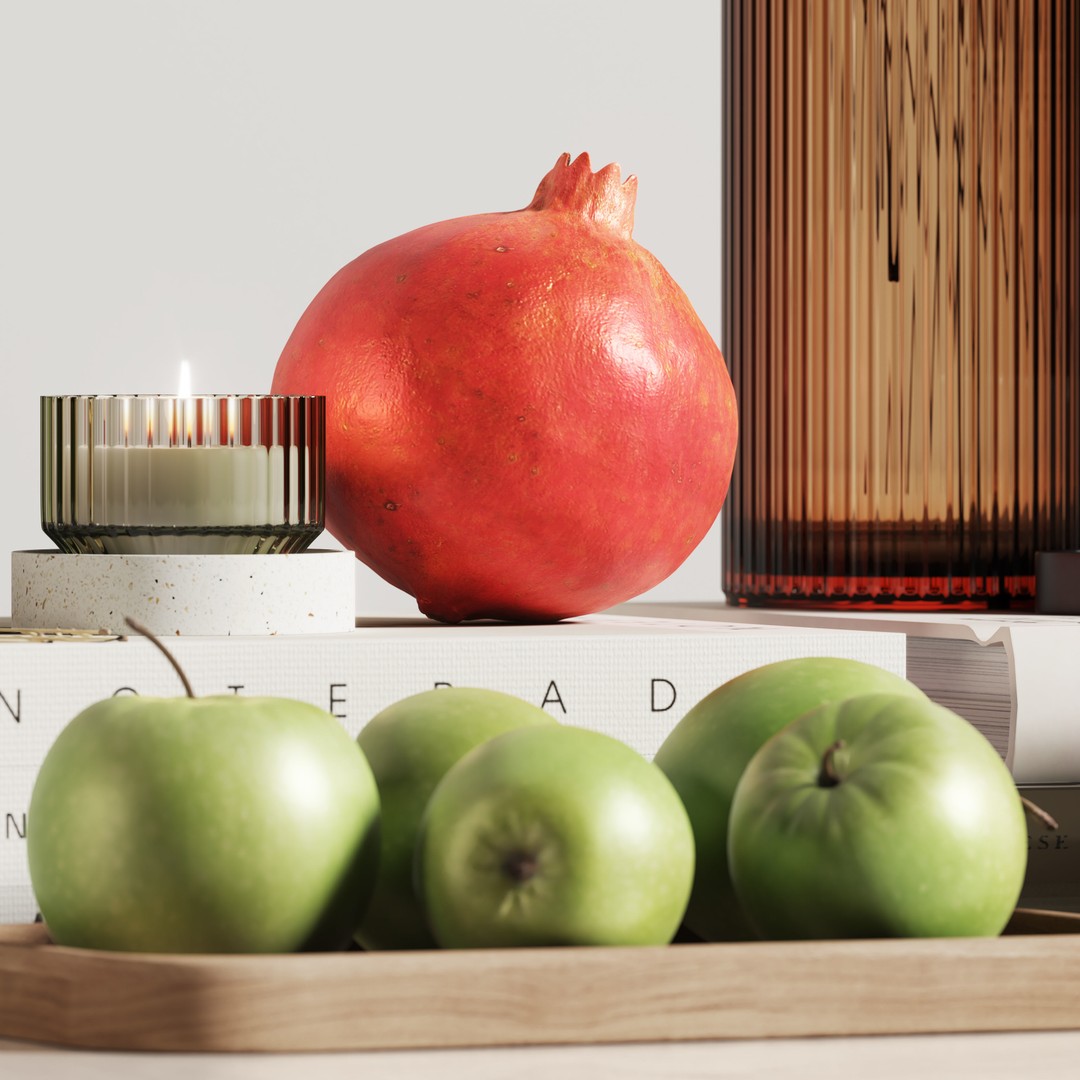 Decorative Set 3D Model – Contemporary Design, PBR Textures, OBJ, FBX - View 6